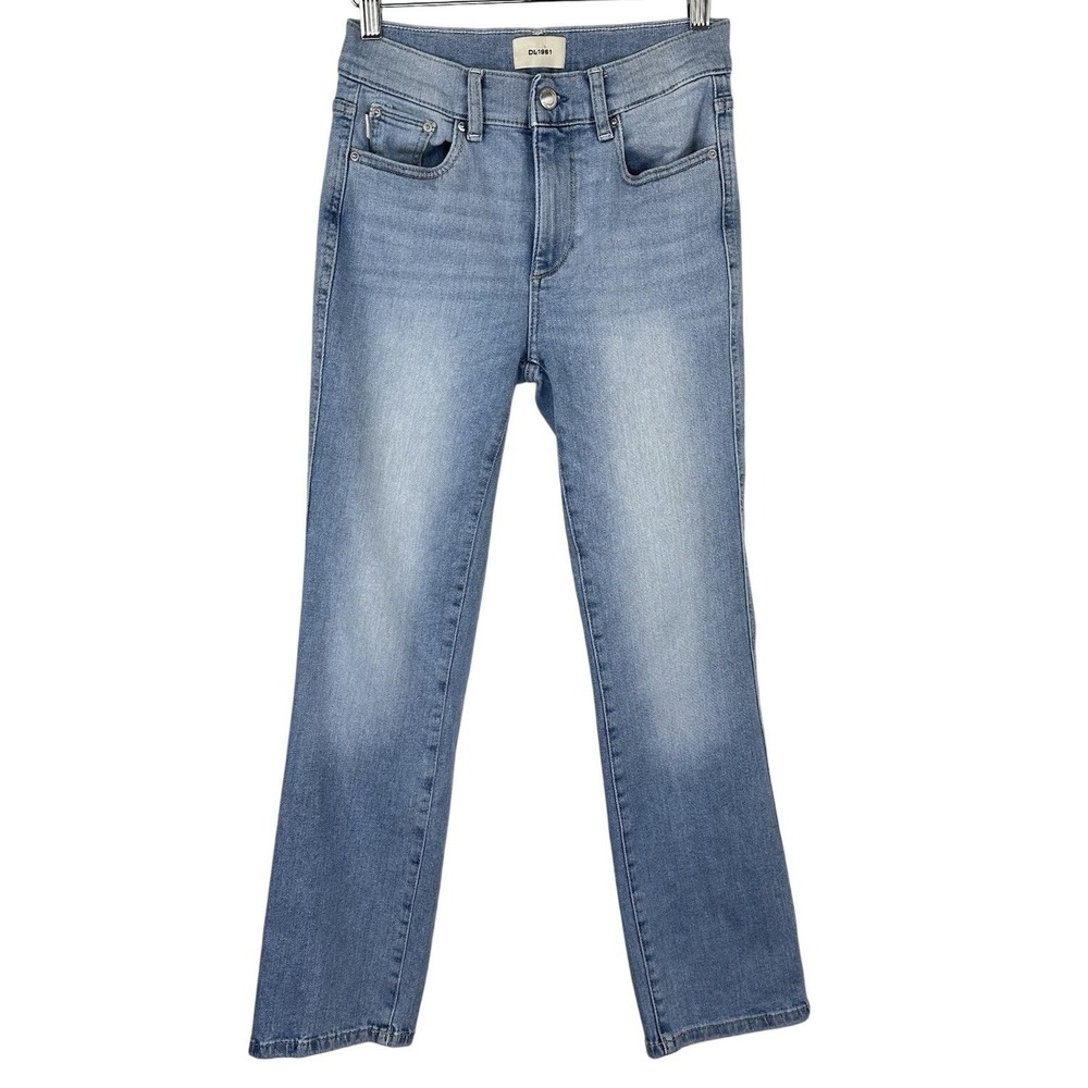 DL1961 Mara Straight Jeans Mid Rise Instasculpt Ankle Jeans Light Wash Womens 25